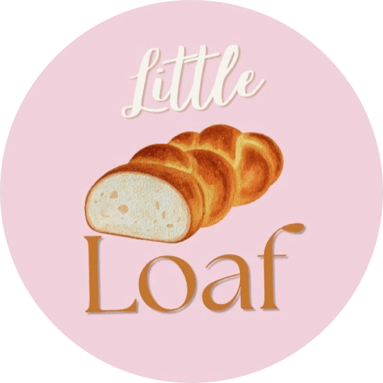 Little Loaf logo: a braided loaf on a pink circle